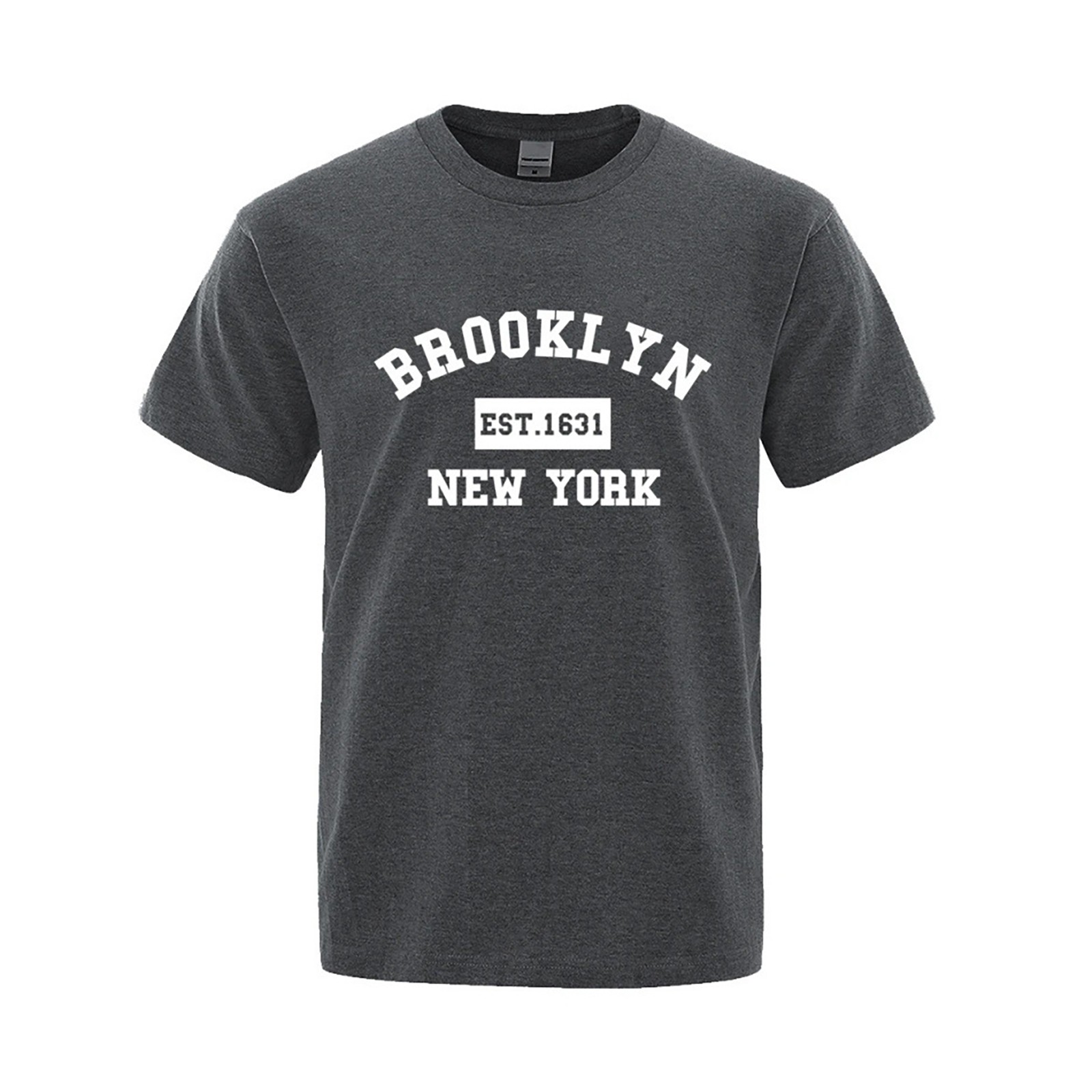 thumbnail image 4 of 2025 Camiseta de hombre con estampado de letras de Nueva York - Corte holgado, tejido transpirable, informal de verano - XS-XXXL, 4 of 4